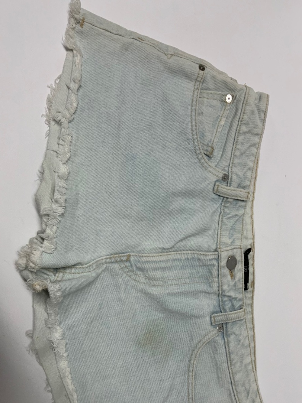 Volcom light blue jean shorts